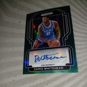 2022-23 Panini Prizm Draft Picks Freshman Signatures Green Dariq Whitehead Auto